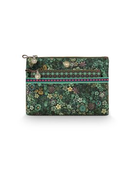 Cosmetic Bag Combi Tutti i Fiori Green 26x18x7.5cm/22x13x1cm