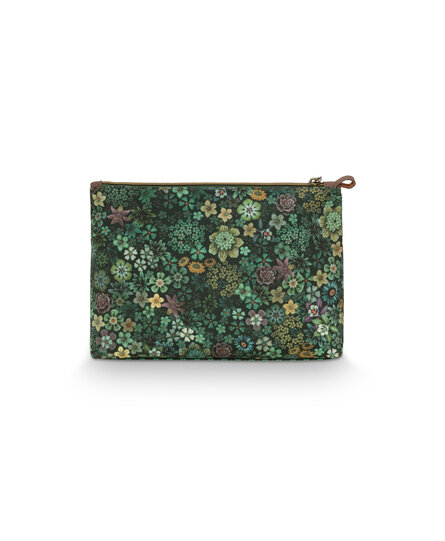 Cosmetic Bag Combi Tutti i Fiori Green 26x18x7.5cm/22x13x1cm