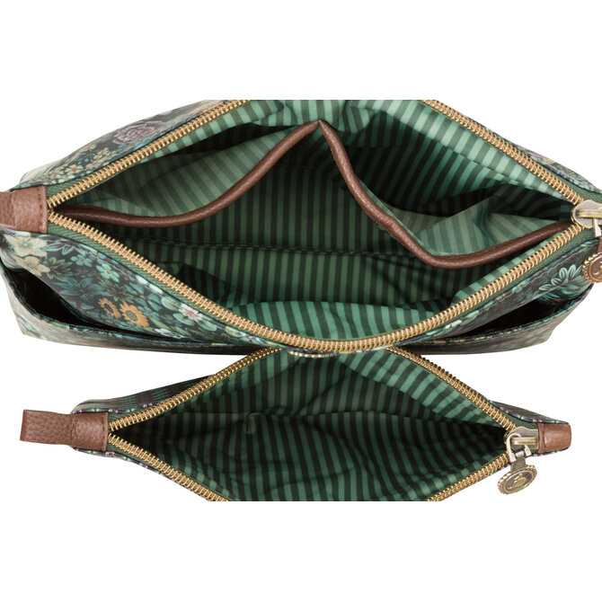 Cosmetic Bag Combi Tutti i Fiori Green 26x18x7.5cm/22x13x1cm