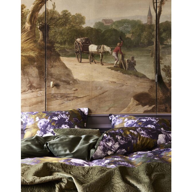 Essenza Leila  dekbedovertrek Forest green 2p set 260x220