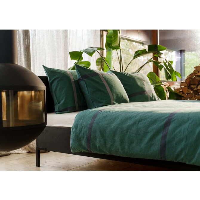 Kayori Kagura Dekbedovertrek Flanel  140x200/220 Donkergroen Kayori Kagura Dekbedovertrek Flanel  140x200/220 Donkergroen