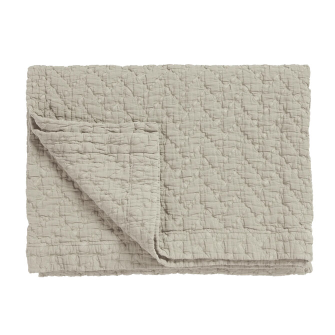 Vandyck Pure 10 G.Dyed Bedsprei 260x260 stone