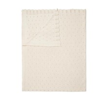 Essenza knitted Ajour plaid Antique white 130x170