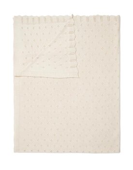 Essenza knitted Ajour plaid Antique white 130x170
