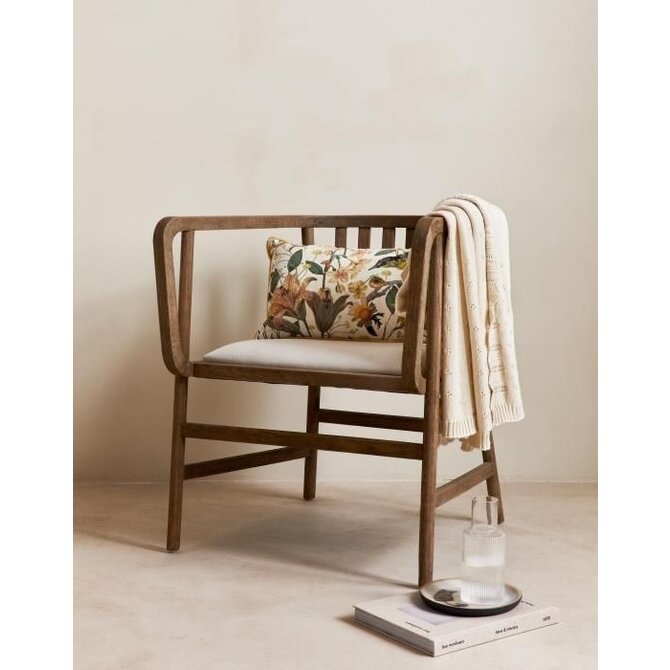 Essenza knitted Ajour plaid Antique white 130x170 Essenza knitted Ajour plaid Antique white 130x170