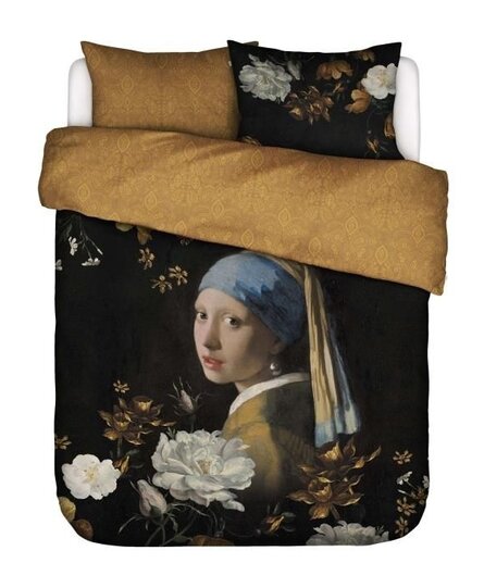 Essenza for Maurtitshuis  Floral Girl Dekbedovertrek 2p set 200x220 Black