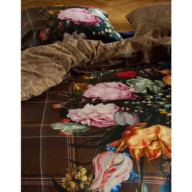 Essenza for Maurtitshuis  Beautiful Bouquet Dekbedovertrek 2p set 260x220 Brown Essenza for Maurtitshuis  Beautiful Bouquet Dekbedovertrek 2p set 260x220 Brown
