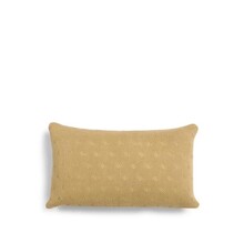 Essenza knitted Ajour cushion Fern yellow 30x50