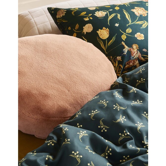 Essenza Mads Furry cushion Bright terra 45 cm round Essenza Mads Furry cushion Bright terra 45 cm round