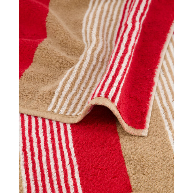 Cawö Coast  Handdoek rot/natur 50/100