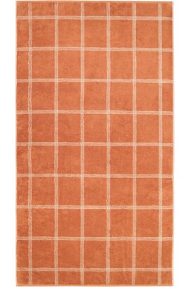 Cawö Two-Tone Karo Handdoek kupfer 50/100