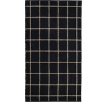 Cawö Two-Tone Karo Handdoek schwarz 50/100