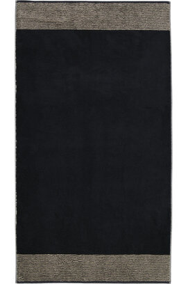 Cawö Two-Tone  Handdoek schwarz 50/100