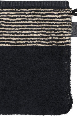 Cawö Two-Tone  Washandje schwarz 16/22