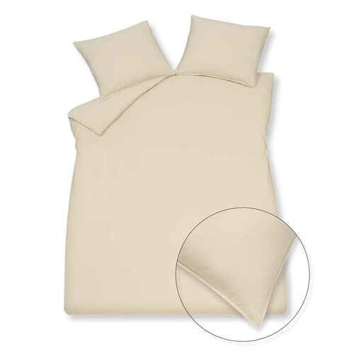 Vandyck Vandyck Washed Cotton Cream Tan Kussensloop 60x70 afbeelding