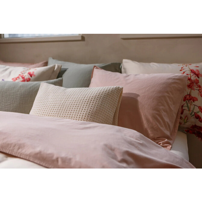 Vandyck Washed Cotton  Pale Pink Kussensloop (60x70)