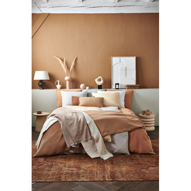 Vandyck Washed Cotton Dekbedovertrek Lits-jumeaux XL (260x240) Stone