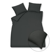 Vandyck Washed Cotton Dekbedovertrek 1-persoons (140x200/220) off black