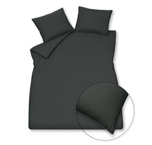 Vandyck Washed Cotton Dekbedovertrek 2-persoons (200x200/220) off black