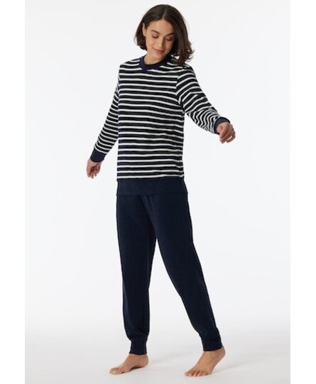 Schiesser Pyjama Long nightblue 180116 40/L