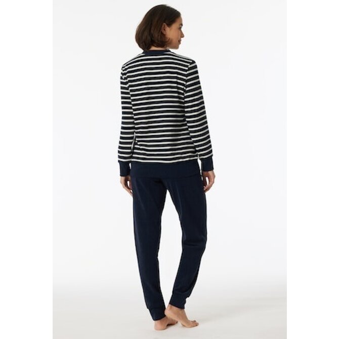 Schiesser Pyjama Long nightblue 180116 42/XL