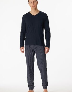 Schiesser Pyjama Long nightblue 180843 48/S