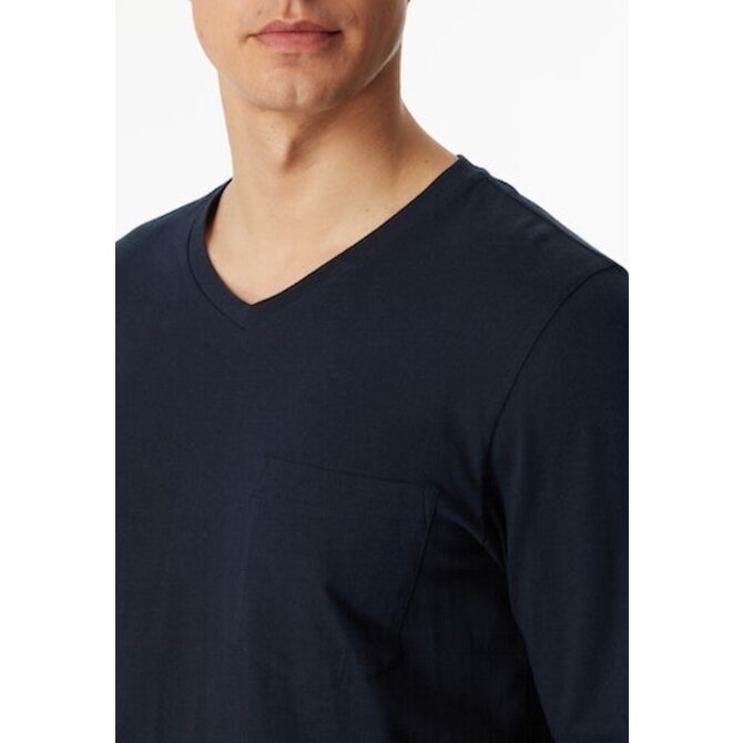 Schiesser Pyjama Long nightblue 180843 54/XL