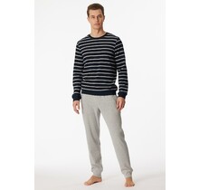 Schiesser Pyjama Long nightblue 180844 50/M