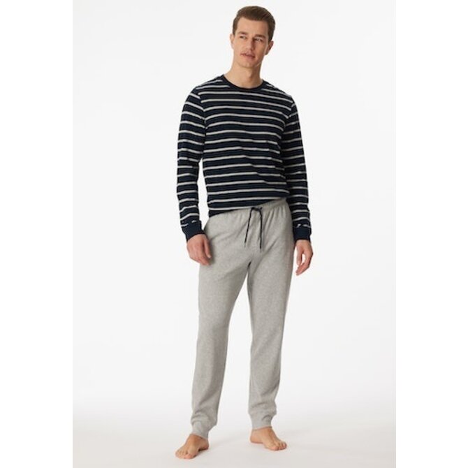 Schiesser Pyjama Long nightblue 180844 50/M