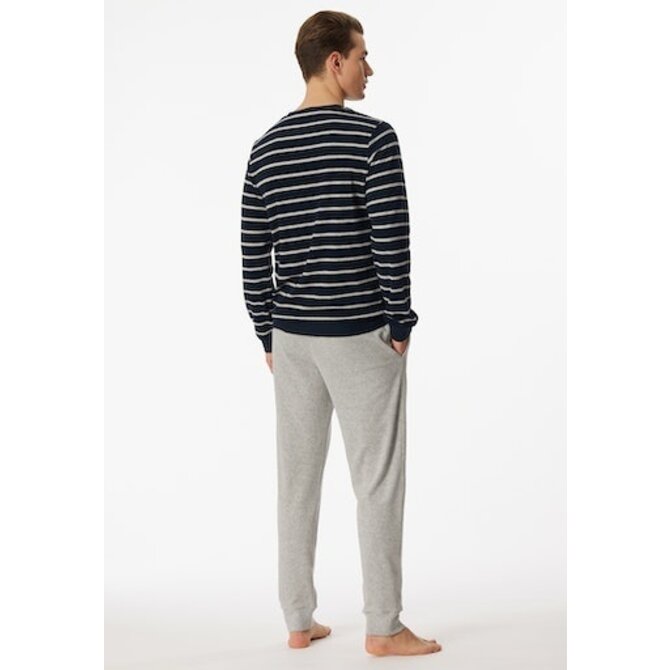 Schiesser Pyjama Long nightblue 180844 50/M