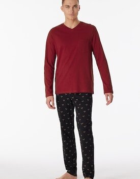 Schiesser Pyjama Long bordeaux 180444 48/S