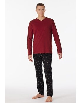 Schiesser Pyjama Long bordeaux 180444 50/M