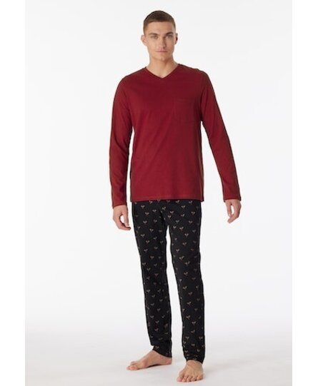 Schiesser Pyjama Long bordeaux 180444 52/L