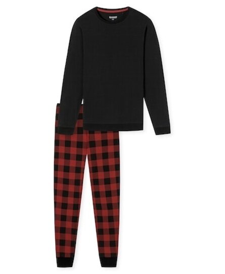 Schiesser Pyjama Long black 180445 48/S