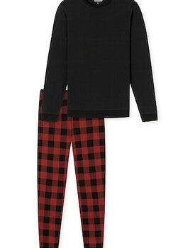 Schiesser Pyjama Long black 180445 54/XL