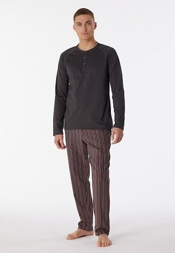 Schiesser Schiesser Pyjama Long anthracite 180274 50/M