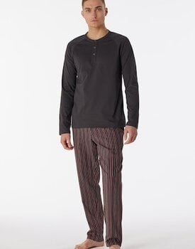 Schiesser Pyjama Long anthracite 180274 52/L