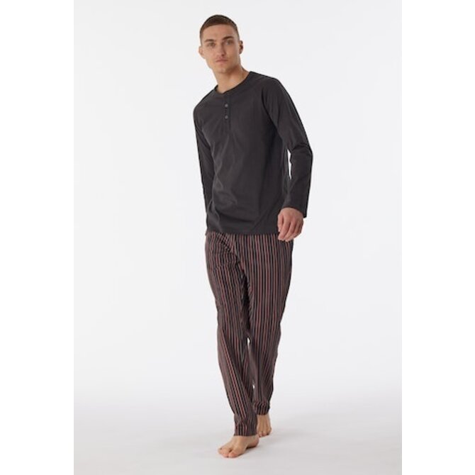 Schiesser Pyjama Long anthracite 180274 52/L