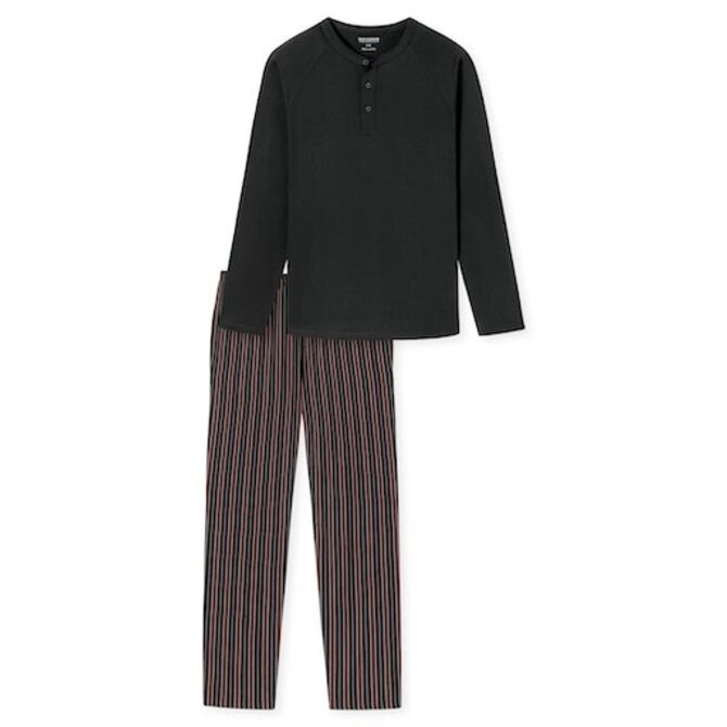 Schiesser Pyjama Long anthracite 180274 52/L