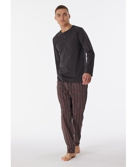 Schiesser Pyjama Long anthracite 180274 54/XL
