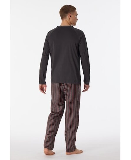 Schiesser Pyjama Long anthracite 180274 56/XXL