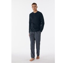 Schiesser Pyjama Long nightblue 180274 48/S
