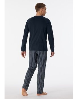 Schiesser Pyjama Long nightblue 180274 54/XL