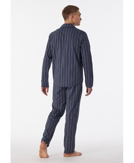 Schiesser Pyjama Long nightblue 180275 48/S