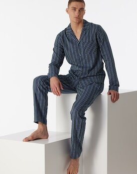 Schiesser Pyjama Long nightblue 180275 50/M