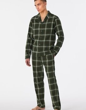 Schiesser Pyjama Long dark green 180276 52/L