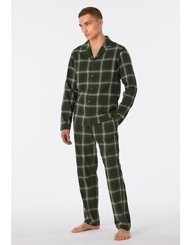 Schiesser Pyjama Long dark green 180276 52/L