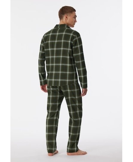 Schiesser Pyjama Long dark green 180276 52/L