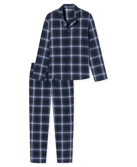 Schiesser Pyjama Long nightblue 180276 48/S