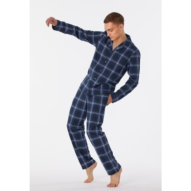 Schiesser Pyjama Long nightblue 180276 50/M